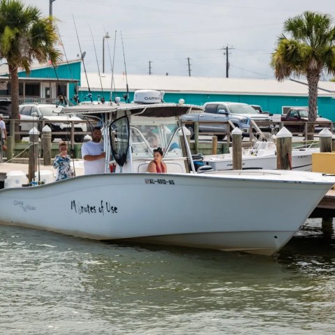 a small boat in a body of water