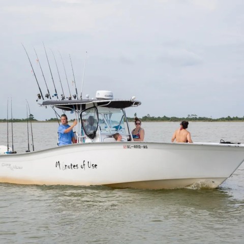 a small boat in a body of water
